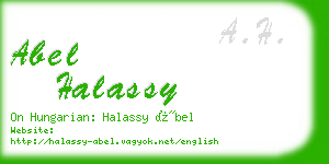 abel halassy business card